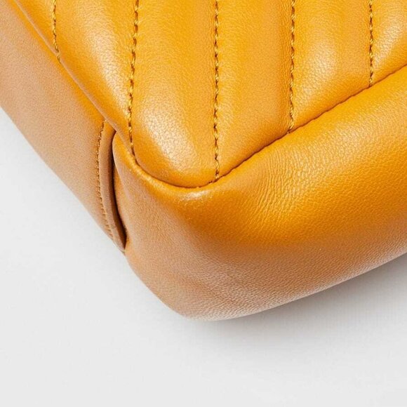 Yves Saint Laurent Yellow Matelasse Leather Medium Punk Chain Bag - Picture 4 of 12